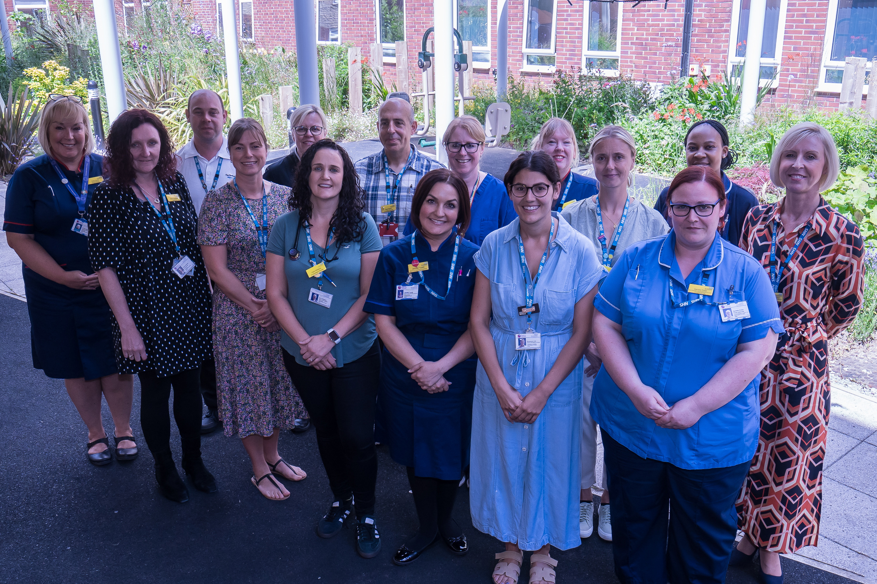 The image shows several members of the TRFT nursing teams shortlisted for the Nursing Times Awards 2024.