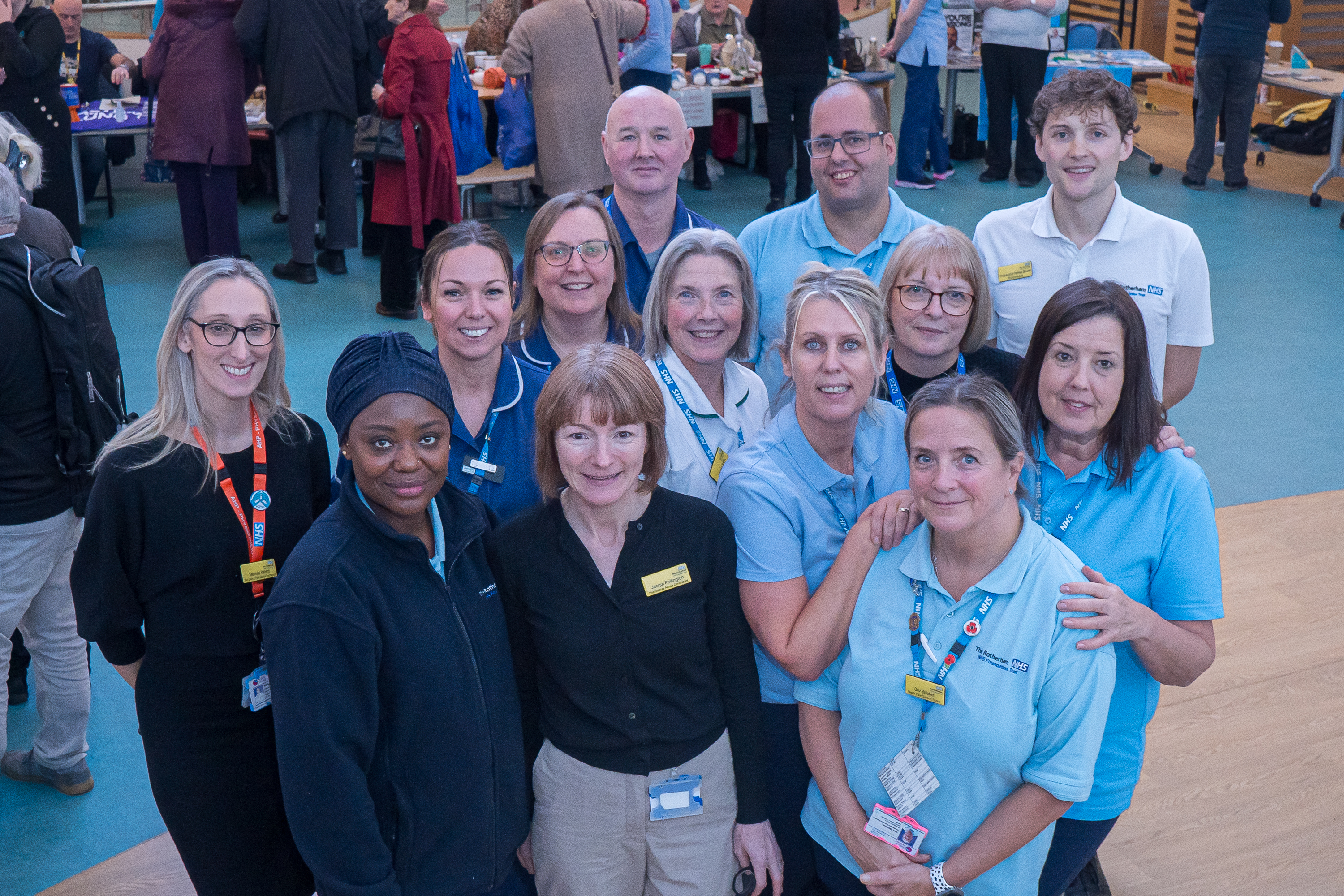 Members of staff who work at BreathingSpace looking at the camera