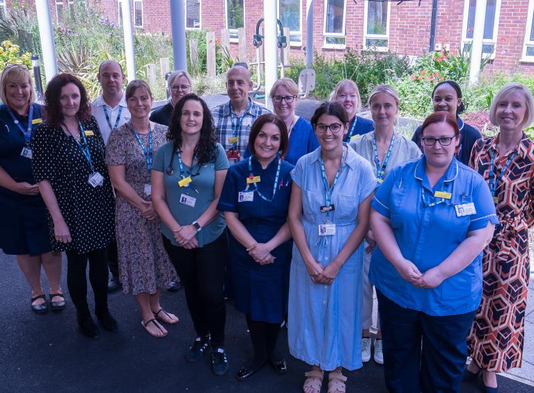 The image shows several members of the TRFT nursing teams.
