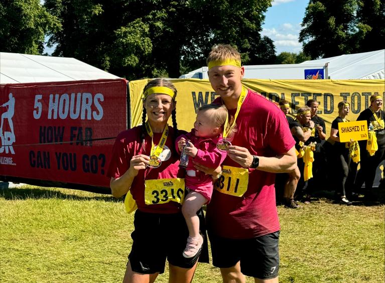 Jack and Alisha Armstrong - Tiny Toes fundraisers Total Warrior