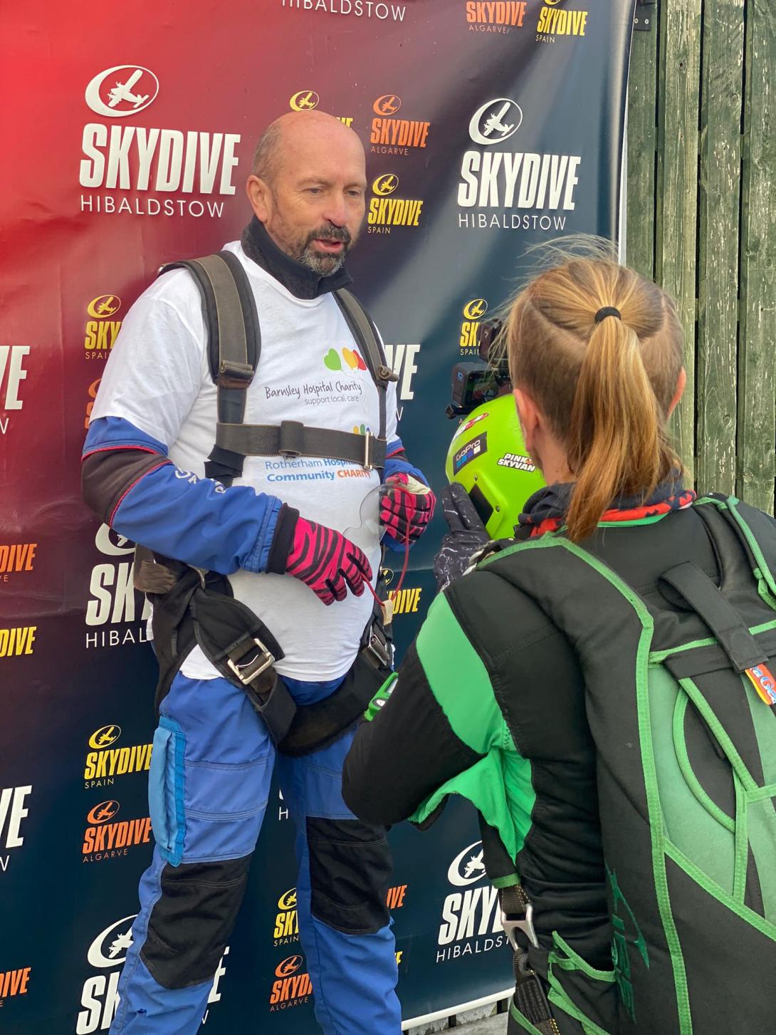 Richard Jenkins at his Charity skydive